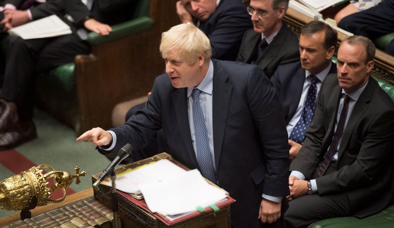 Boris Johnson, primer ministro británico en la Cámara de los Comunes