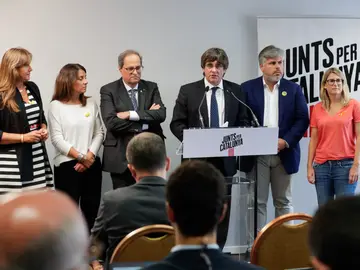 Torra y Puigdemont piden retomar la iniciativa tras la sentencia del "procés" Torra y Puigdemont piden retomar la iniciativa tras la sentencia del "procés"