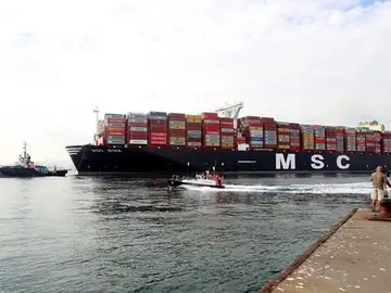 Recala en Algeciras el mayor portacontenedores del mundo. Recala en Algeciras el mayor portacontenedores del mundo.