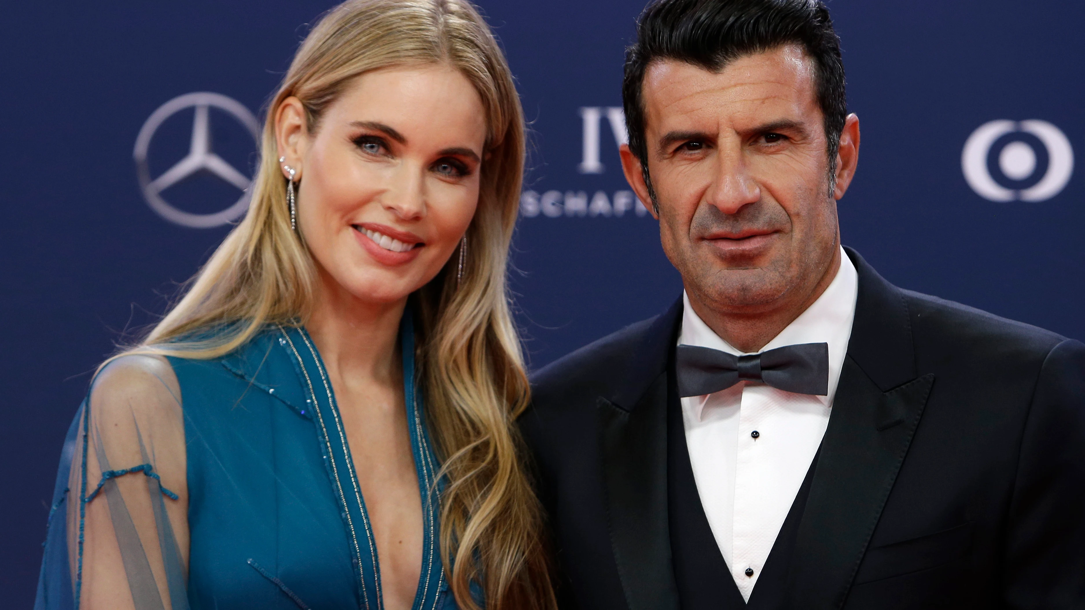 Luis Figo y Helen Svedin