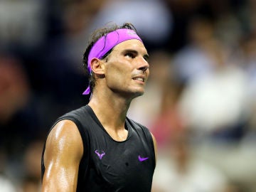 Nadal en el partido de cuartos de final del US Open