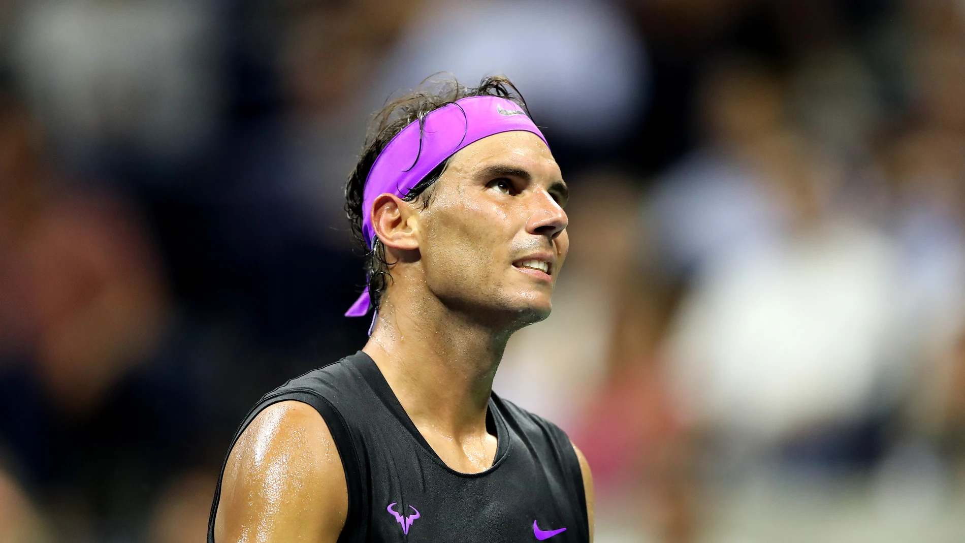 Nadal en el partido de cuartos de final del US Open Nadal en el partido de cuartos de final del US Open
