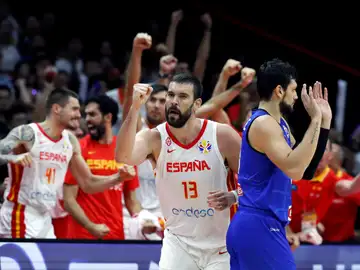 Marc Gasol celebra una canasta ante Italia Marc Gasol celebra una canasta ante Italia