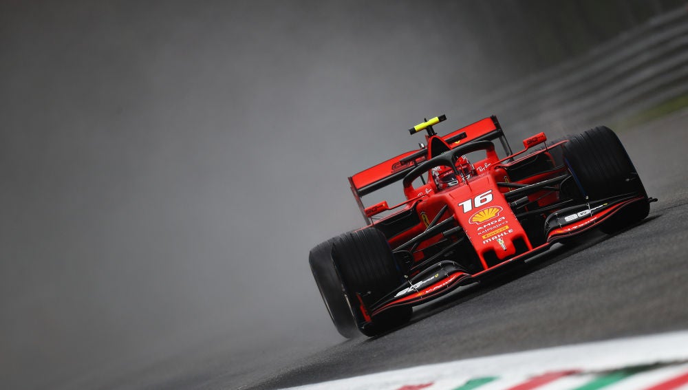 Charles Leclerc, en acción en Monza
