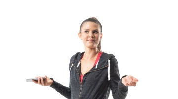 Mujer deportista indecisa Mujer deportista indecisa