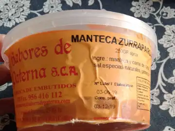 Manteca de Sabores de Paterna Manteca de Sabores de Paterna