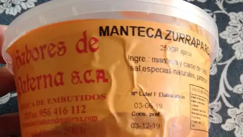 Manteca de Sabores de Paterna Manteca de Sabores de Paterna