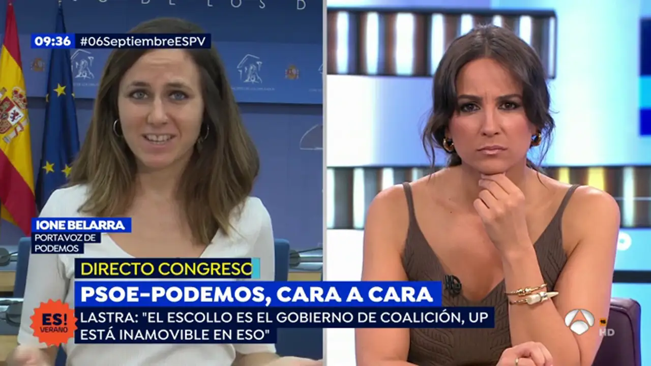 Ione Belarra, portavoz de Podemos: "Parece que Sánchez ha decidido llevarnos a elecciones"