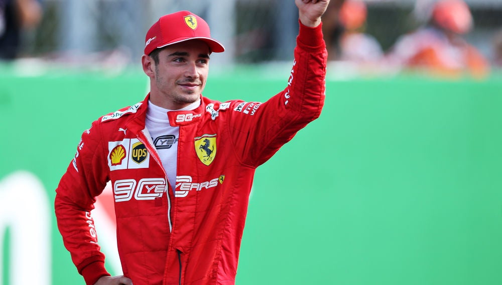 Charles Leclerc en el GP de Monza 2019