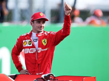 Charles Leclerc en el GP de Monza 2019