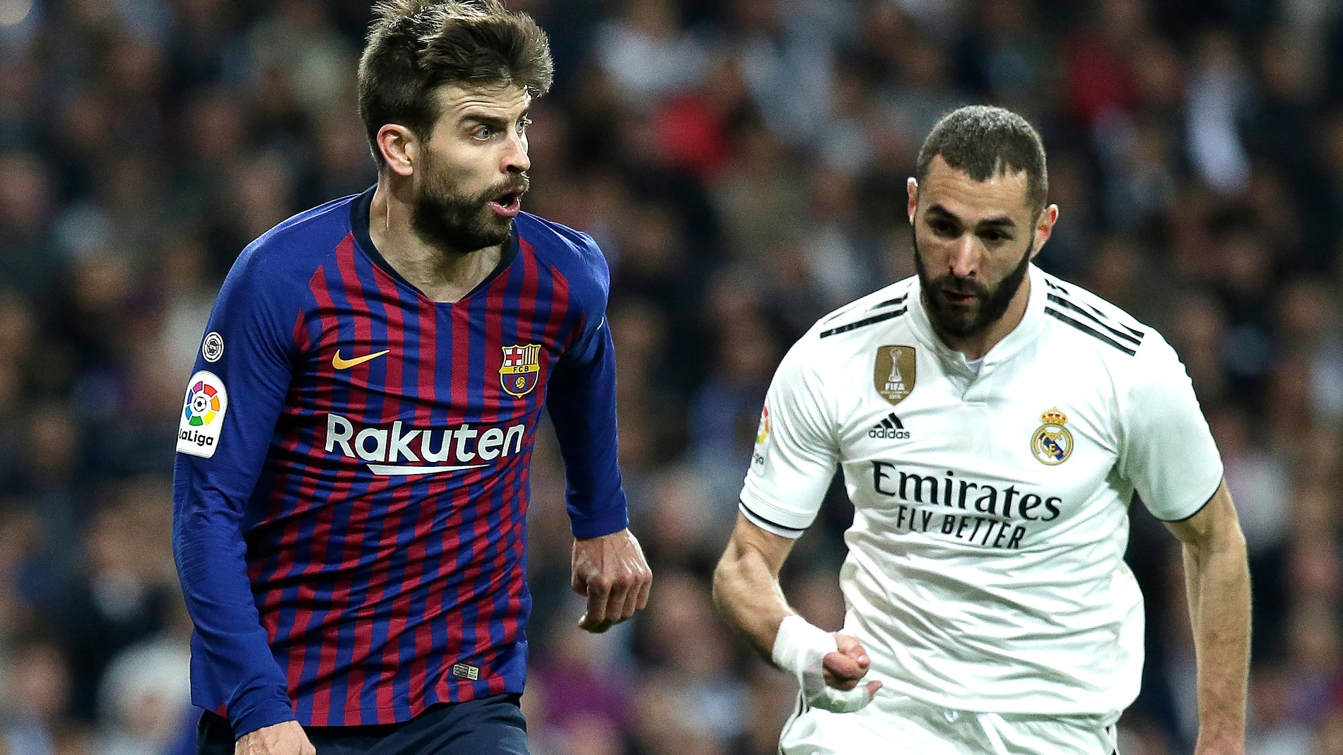 Gerard Piqué y Karim Benzema Gerard Piqué y Karim Benzema