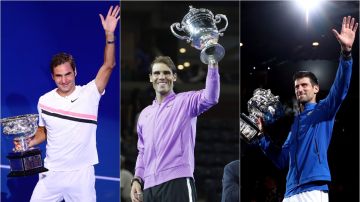 Federer, Nadal y Djokovic, la carrera por ser el mejor