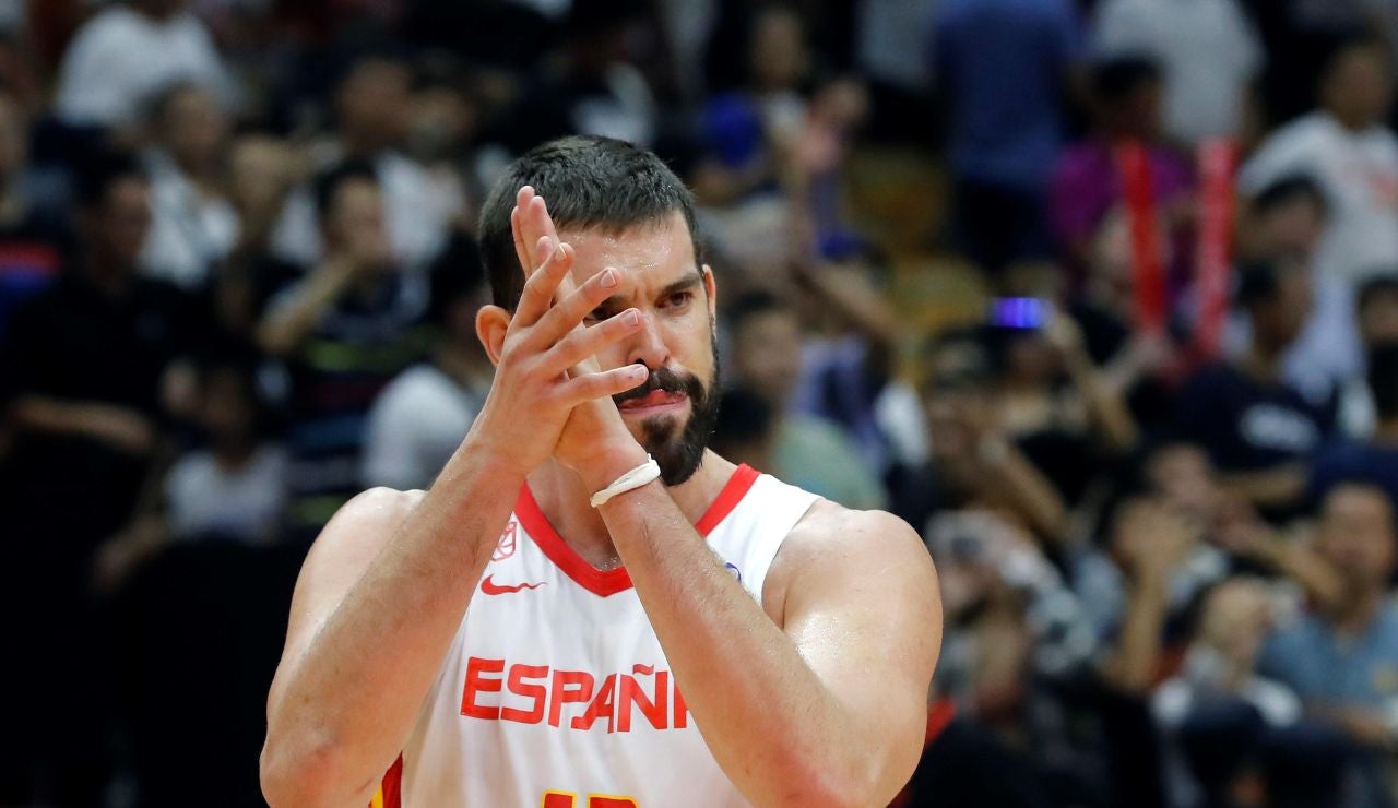 Marc Gasol, en un partido del Mundial 2019 Marc Gasol, en un partido del Mundial 2019