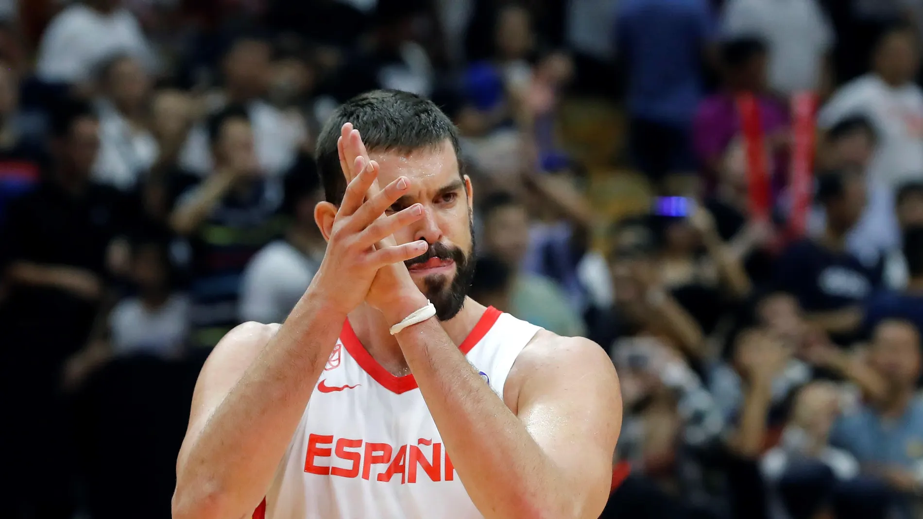 Marc Gasol, en un partido del Mundial 2019 Marc Gasol, en un partido del Mundial 2019