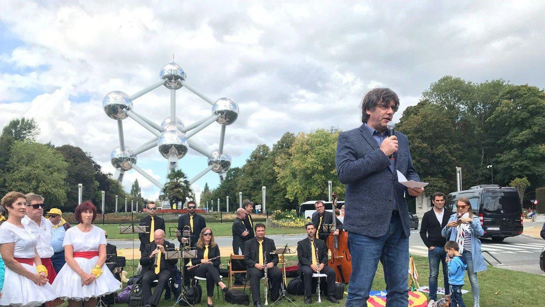 Carles Puigdemont en un acto en Bruselas Carles Puigdemont en un acto en Bruselas