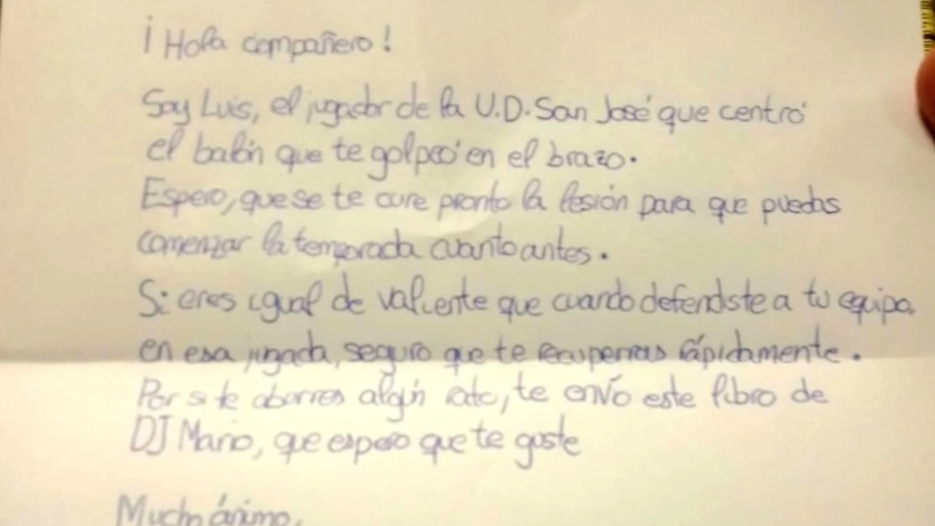 Carta del pequeño Luis a un rival Carta del pequeño Luis a un rival