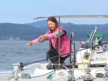 Jeanne Sócrates, en su velero Nereida Jeanne Sócrates, en su velero Nereida