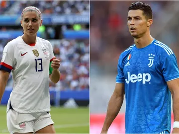 Alex Morgan y Cristiano Ronaldo Alex Morgan y Cristiano Ronaldo