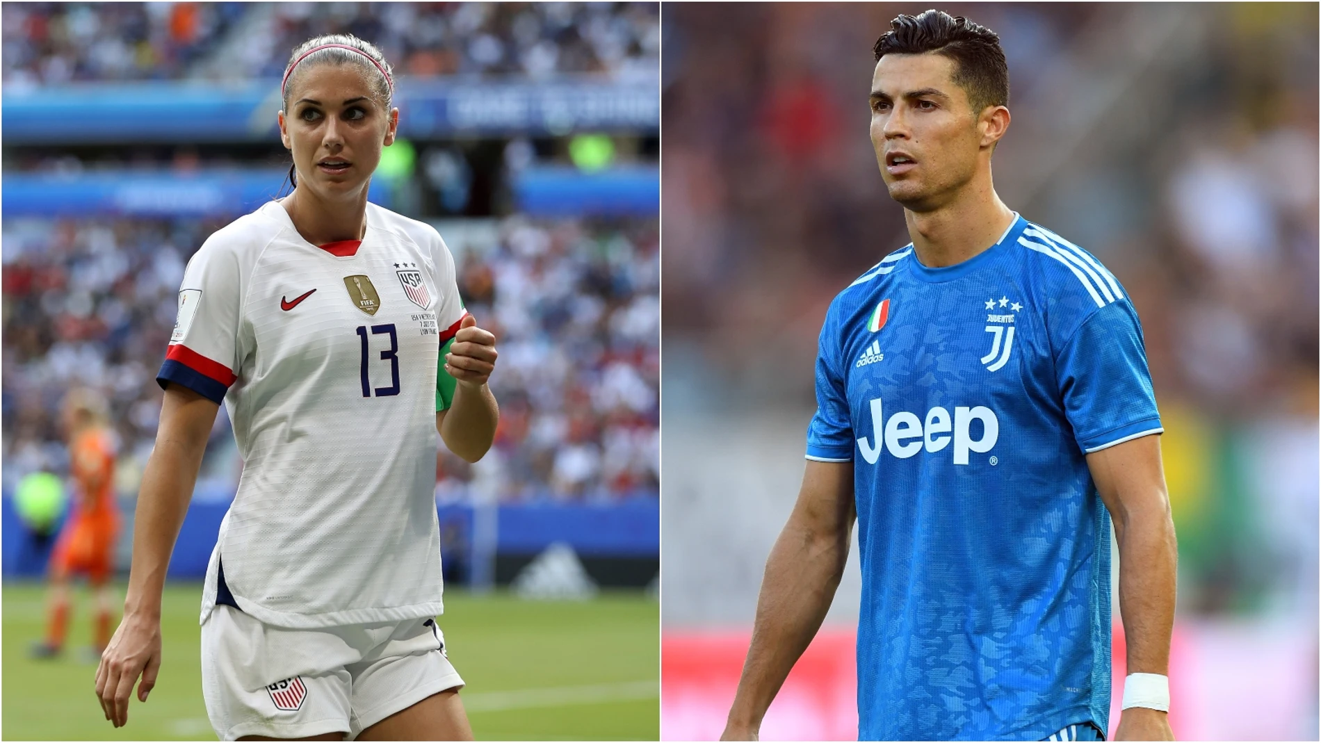 Alex Morgan y Cristiano Ronaldo Alex Morgan y Cristiano Ronaldo