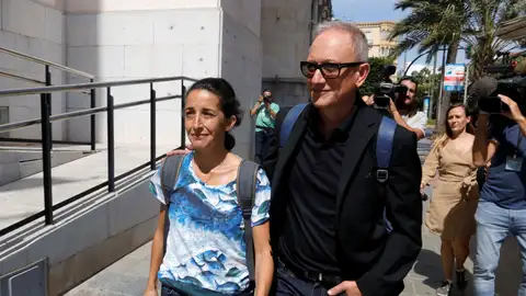 La madre de Gabriel a su llegada al juicio La madre de Gabriel a su llegada al juicio