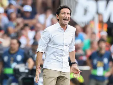 Marcelino García Toral, durante un partido del Valencia Marcelino García Toral, durante un partido del Valencia