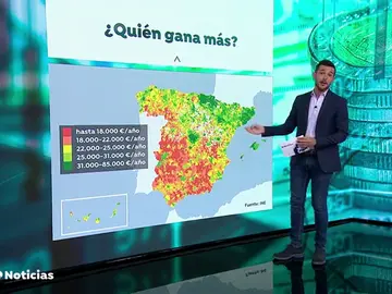 La diferencia de sueldos entre el norte y el sur de España puede superar los 60.000 euros La diferencia de sueldos entre el norte y el sur de España puede superar los 60.000 euros