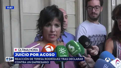 Teresa Rodríguez tras el juicio contra Medina: "me pareció una agresión en toda regla. Me sentí un objeto, sentí asco" Teresa Rodríguez tras el juicio contra Medina: "me pareció una agresión en toda regla. Me sentí un objeto, sentí asco"