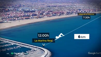 Rescatan a un nadador que pasó cinco horas a la deriva en Valencia