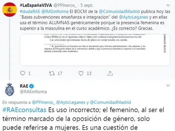 Corrección de la RAE al Ayuntamiento de Leganés Corrección de la RAE al Ayuntamiento de Leganés