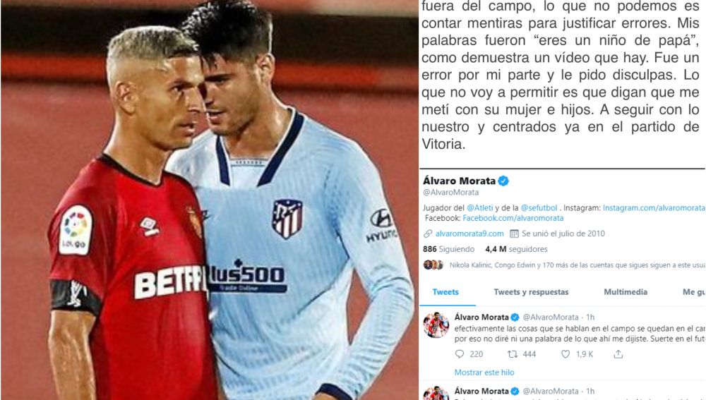 Morata responde a Salva Sevilla en Twitter