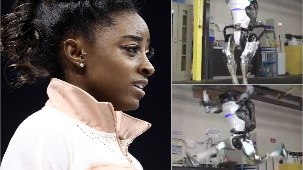 Simone Biles alucina con el robot acróbata de Boston Dynamics ...