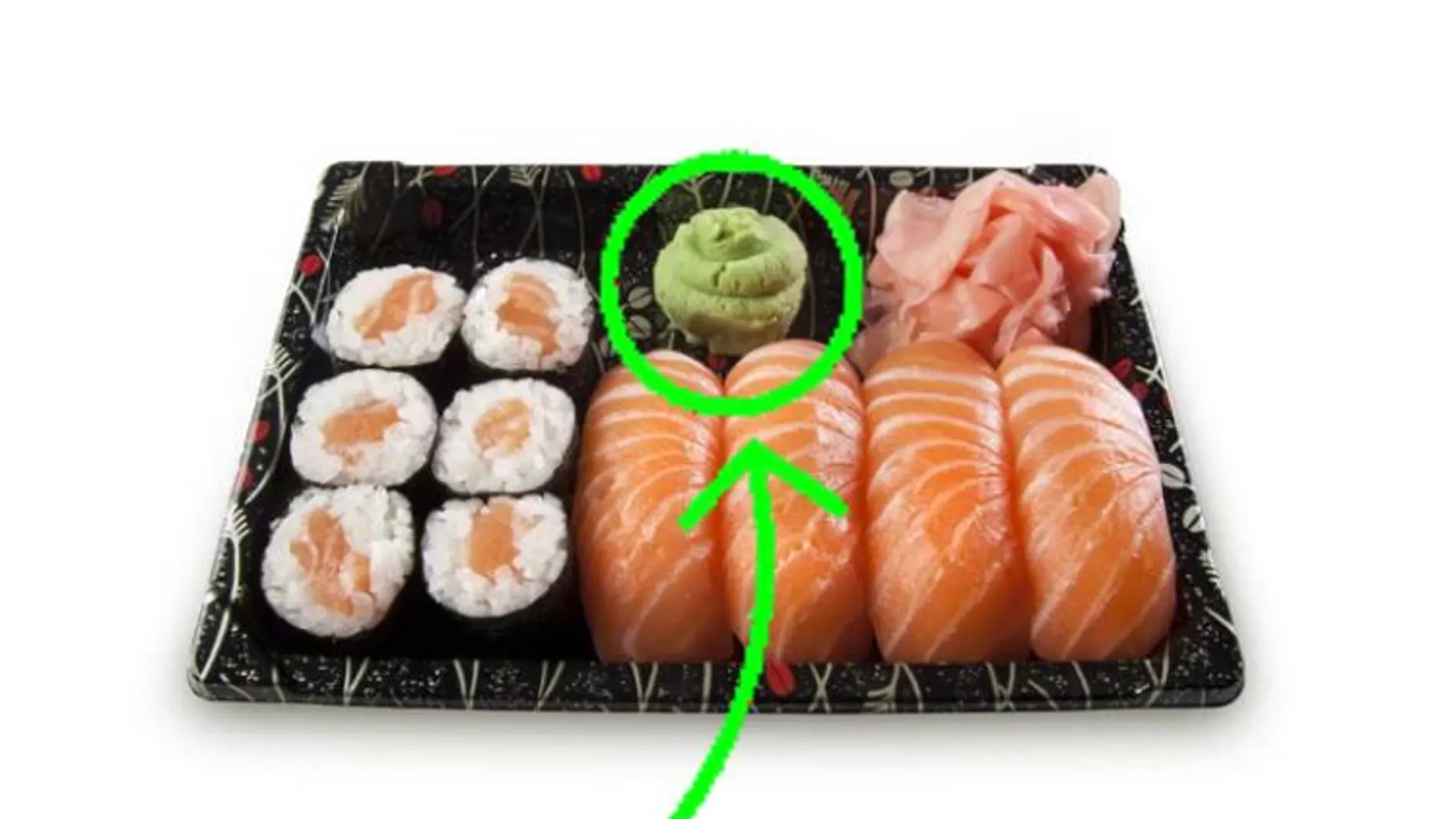 Una mujer confunde wasabi con guacamole Una mujer confunde wasabi con guacamole