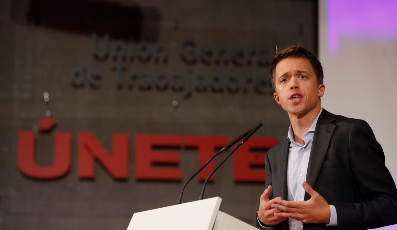 El portavoz de Más Madrid en el Parlamento regional, Íñigo Errejón, este miércoles, durante su intervención en la asamblea convocada por el partido. El portavoz de Más Madrid en el Parlamento regional, Íñigo Errejón, este miércoles, durante su intervención en la asamblea convocada por el partido.