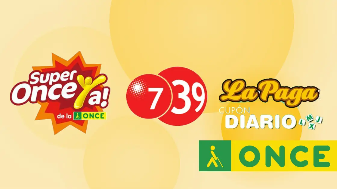 Sorteos ONCE: Resultado del Cupón Diario, Super Once y 7/39 de la ONCE hoy. ONCE