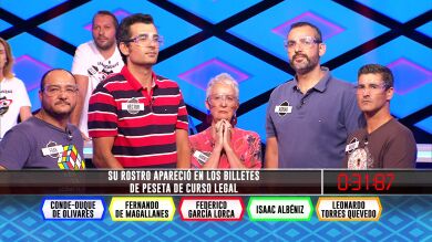 La sabiduría de Montse, imprescindible para los 'Cachopers' en una pregunta sobre numismática de '¡Boom!' 