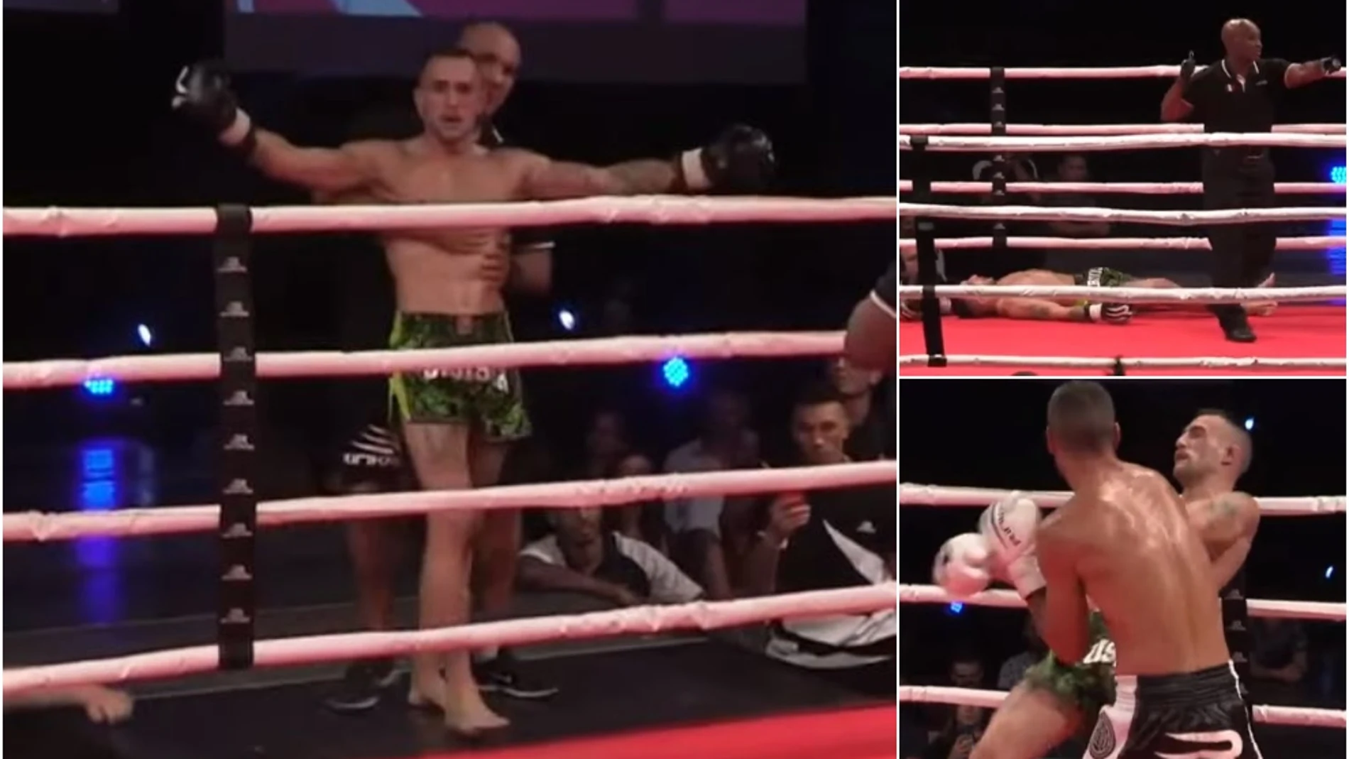 Le dejan KO y lo celebra pensando que ha ganado Le dejan KO y lo celebra pensando que ha ganado