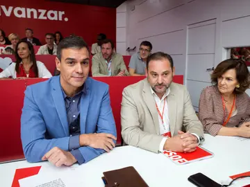 Sánchez, Ábalos y Calvo Sánchez, Ábalos y Calvo