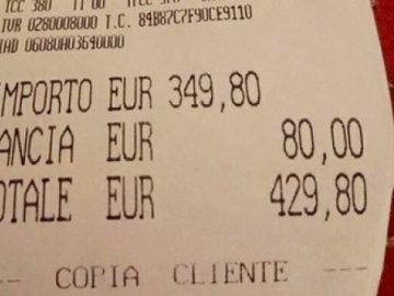 Un usuario de Facebook compartió el ticket del restaurante para denunciar la estafa a la que se enfrentaron los turistas