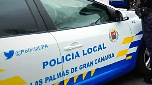 Imagen de archivo de un coche de la Policía Local de Las Palmas Imagen de archivo de un coche de la Policía Local de Las Palmas