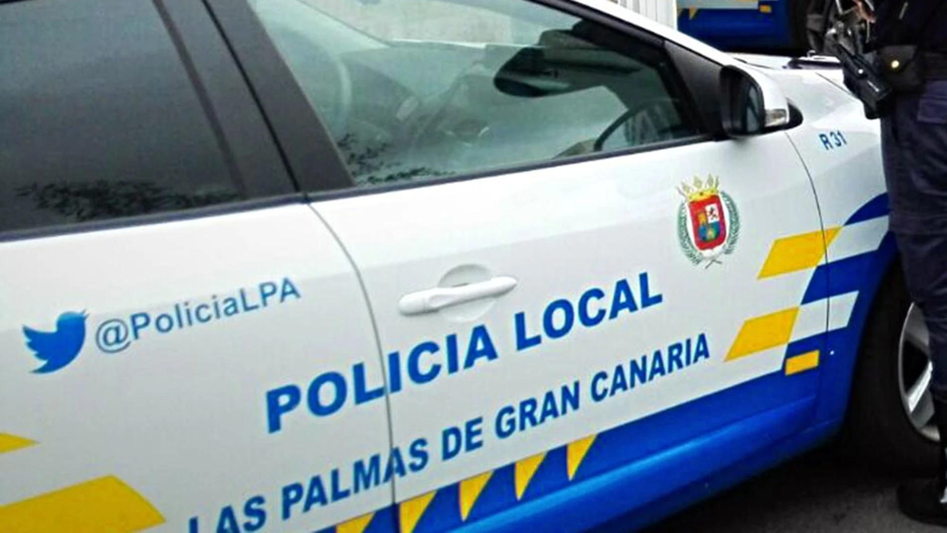 Imagen de archivo de un coche de la Policía Local de Las Palmas Imagen de archivo de un coche de la Policía Local de Las Palmas