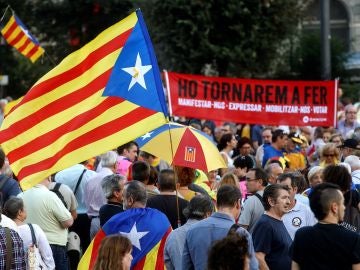 Imagen de la manifestación convocada por ANC en Barcelona bajo el lema: "Acabemos lo que empezamos. Ganemos la independencia"