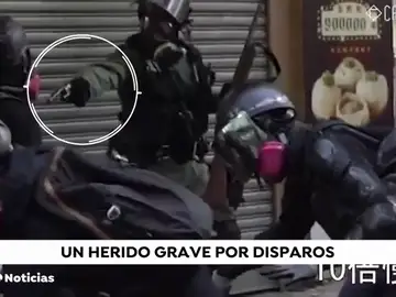 Herido grave de bala un hombre en una nueva jornada de protestas en Hong Kong Herido grave de bala un hombre en una nueva jornada de protestas en Hong Kong