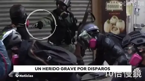 Herido grave de bala un hombre en una nueva jornada de protestas en Hong Kong Herido grave de bala un hombre en una nueva jornada de protestas en Hong Kong