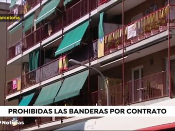 Contratos de alquiler en Cataluña con cláusulas anti-carteles y banderas en los balcones
