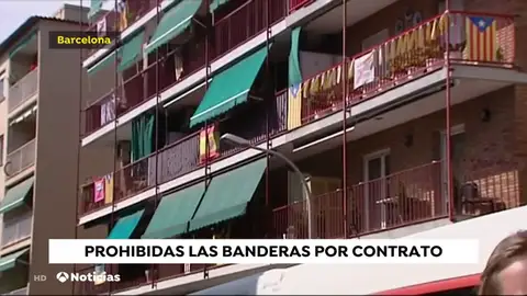 Contratos de alquiler en Cataluña con cláusulas anti-carteles y banderas en los balcones Contratos de alquiler en Cataluña con cláusulas anti-carteles y banderas en los balcones