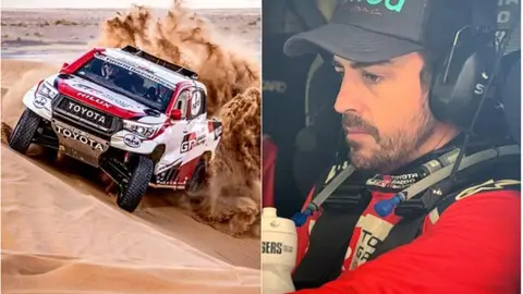 Fernando Alonso se prepara para el Rally de Marruecos Fernando Alonso se prepara para el Rally de Marruecos