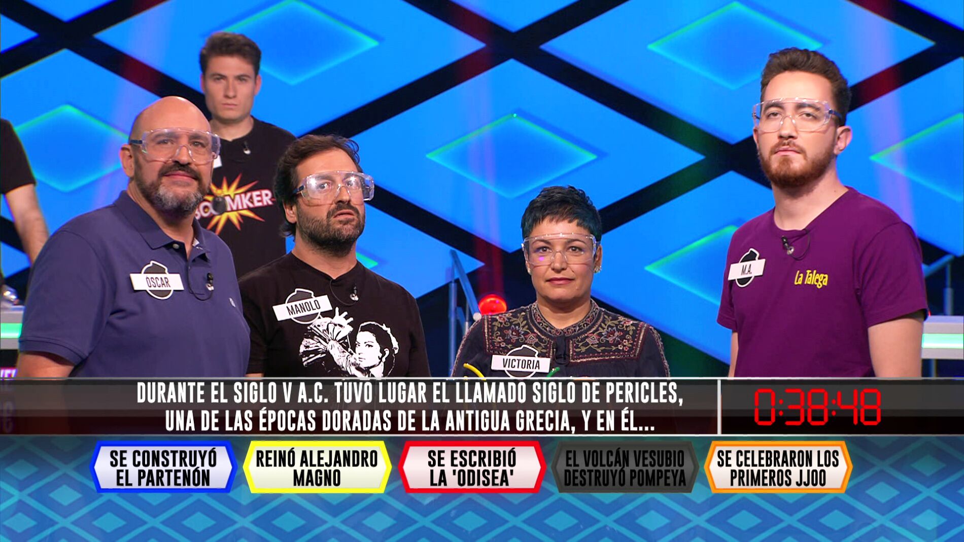 Una complicada pregunta pone en apuros a 'Los dispersos' en '&iexcl;Boom!'