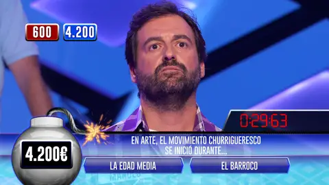 Merecida ovación a Manolo, de 'Los dispersos', tras una magnífica bomba clasificatoria en '¡Boom!' Merecida ovación a Manolo, de 'Los dispersos', tras una magnífica bomba clasificatoria en '¡Boom!'