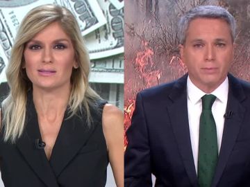 Los presentadores de las dos ediciones de Antena 3 Noticias