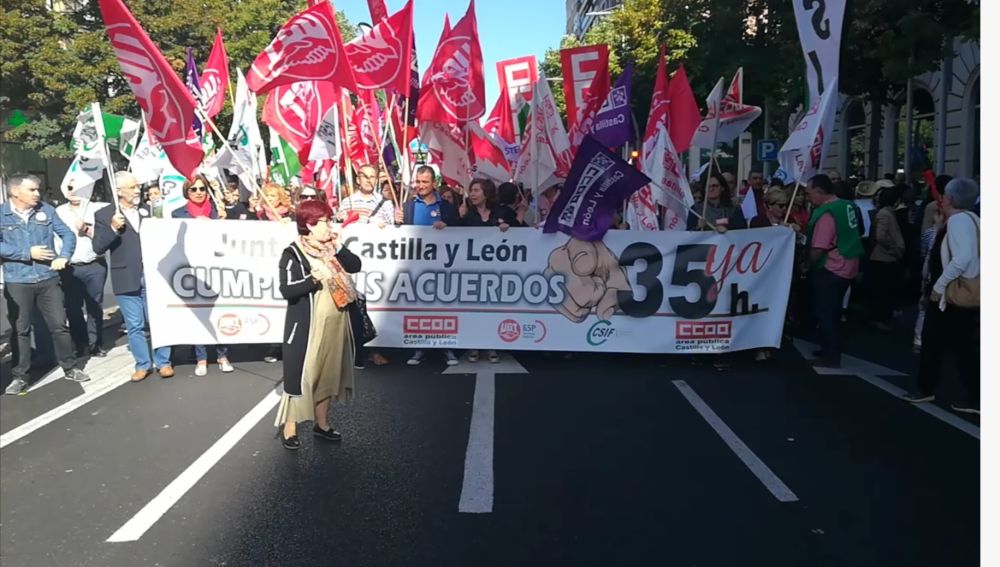 Manifestación de los funcionarios de la Junta de Castilla y León en Palencia